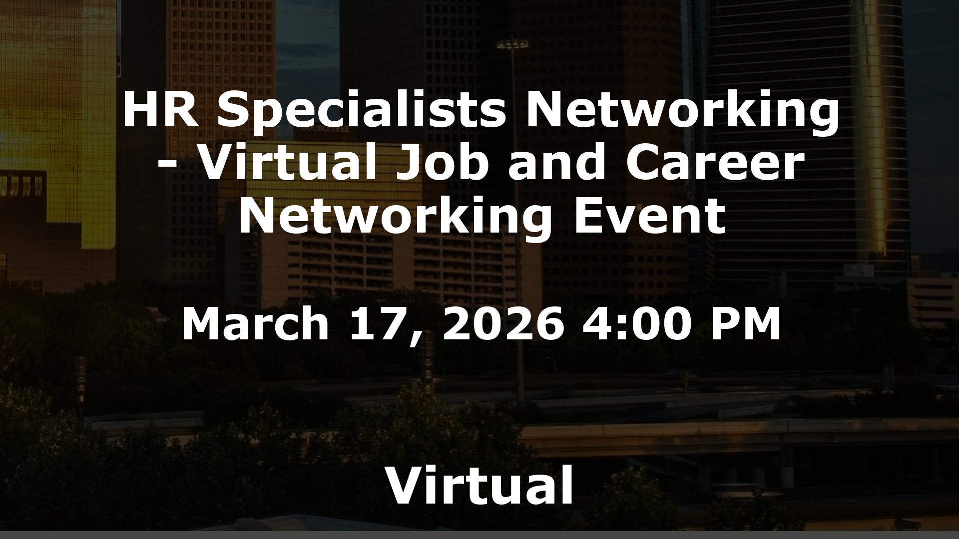HR Specialists Networking - Virtual Job and Career Networking Event event image